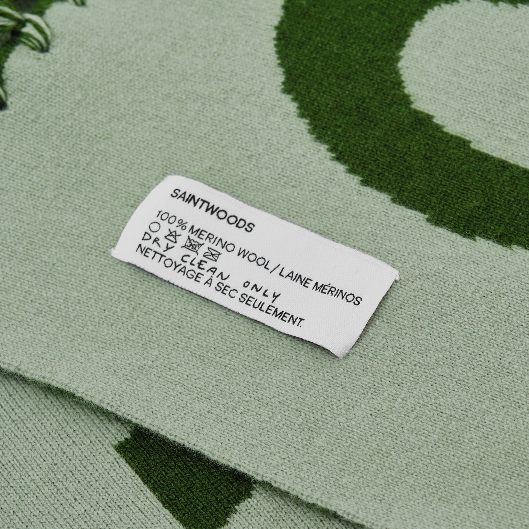 Basics Green Wool Scarf