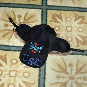 BLACK FUR TRAPPER CAP