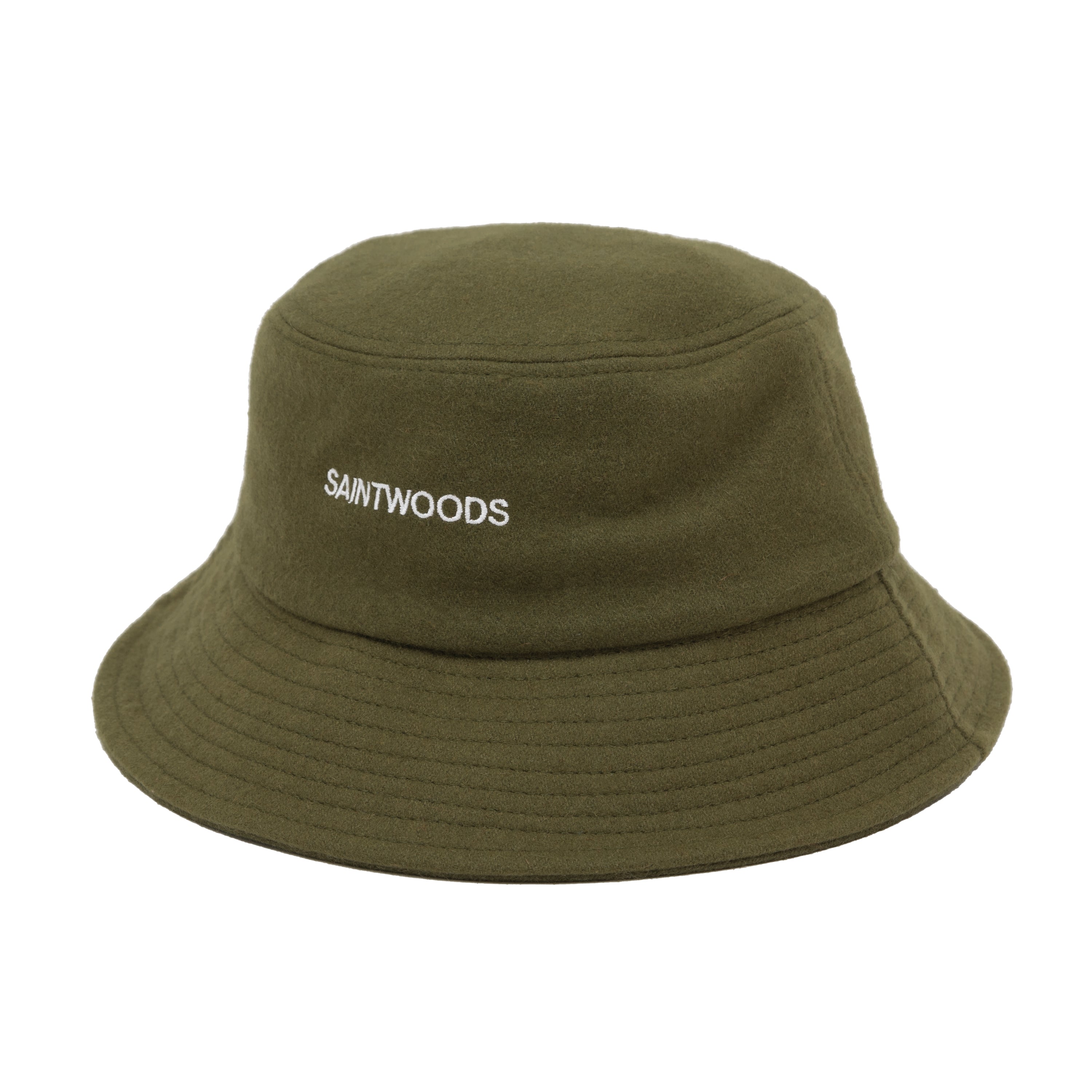 Army Green Basics Wool Bucket Hat