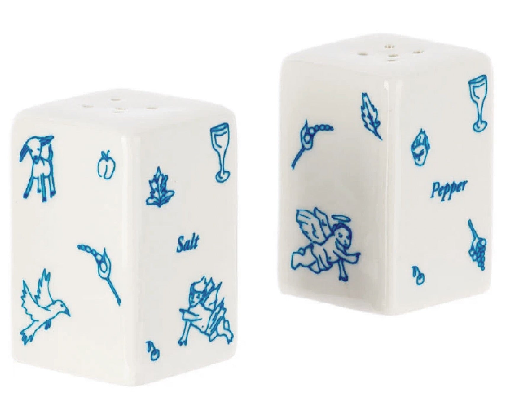 Blue/White Salt and Pepper Shakers